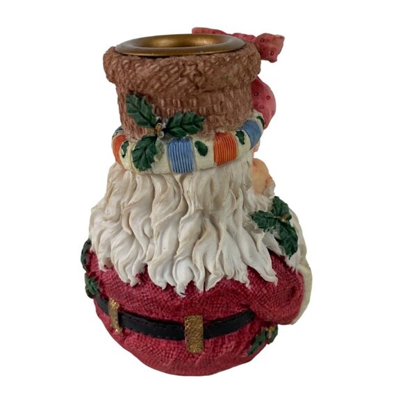 Vintage Ganz Santa Claus Head Pillar Candle Holder - Picture 5 of 11